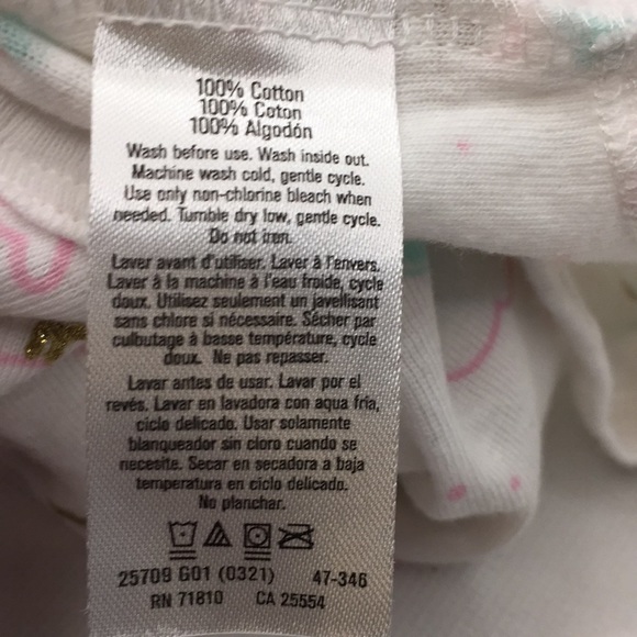 Gerber Onesies Infant Baby Girls Diaper Shirt Castles Clouds Hearts 6-9 Months - Picture 7 of 7